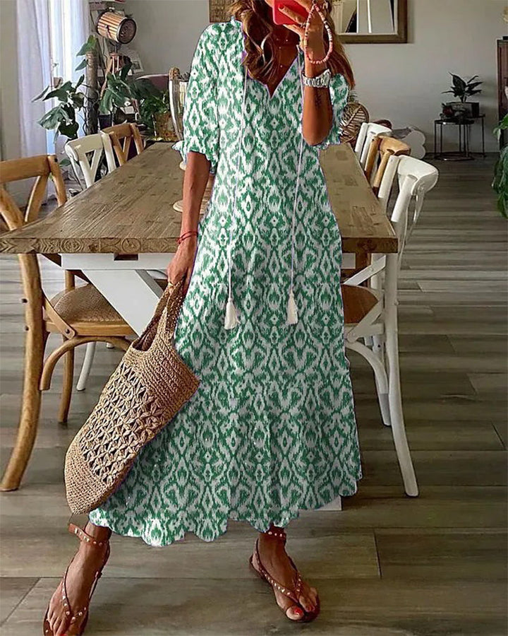 Michaela - Bohemian Dress with Tummy Control