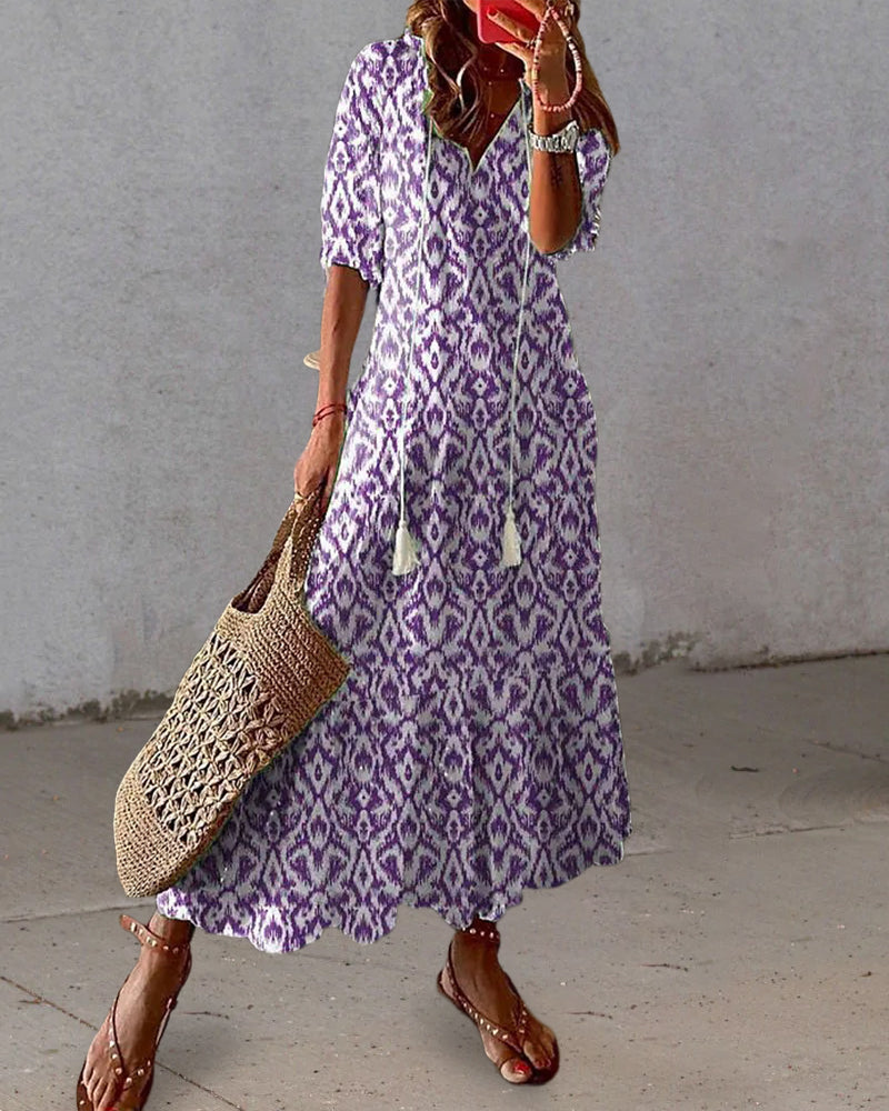 Michaela - Bohemian Dress with Tummy Control