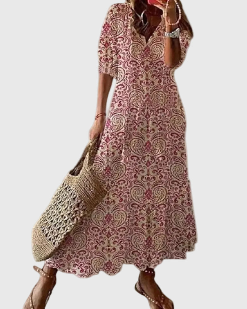 Amalia | Bohemian Vintage Maxi Dress for Summer