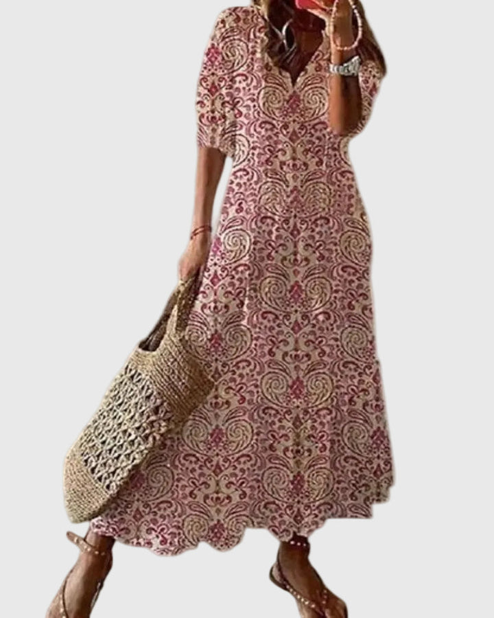Amalia | Bohemian Vintage Maxi Dress for Summer