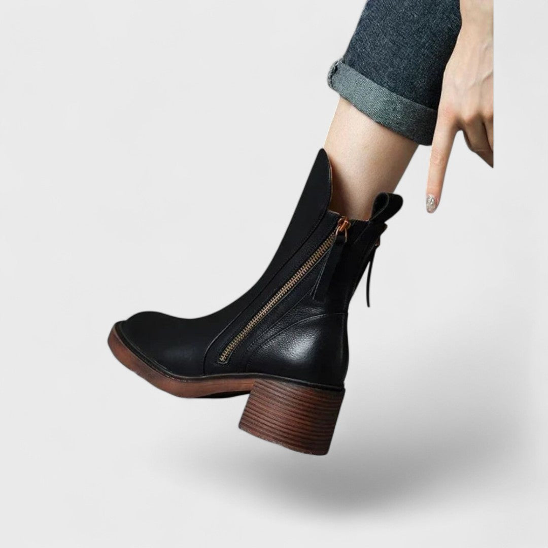 Garciel - Stylish Leather Ankle Boots