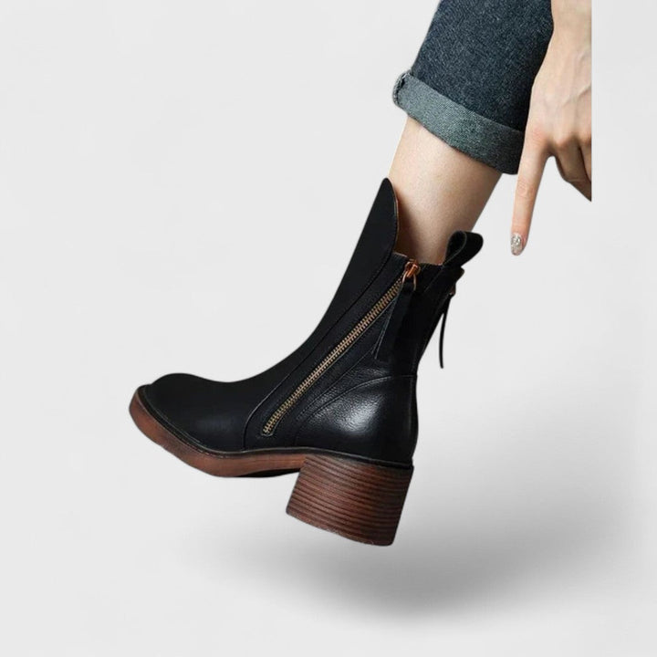 Garciel - Stylish Leather Ankle Boots