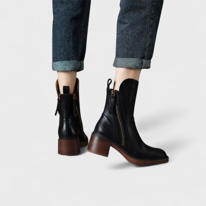 Garciel - Stylish Leather Ankle Boots