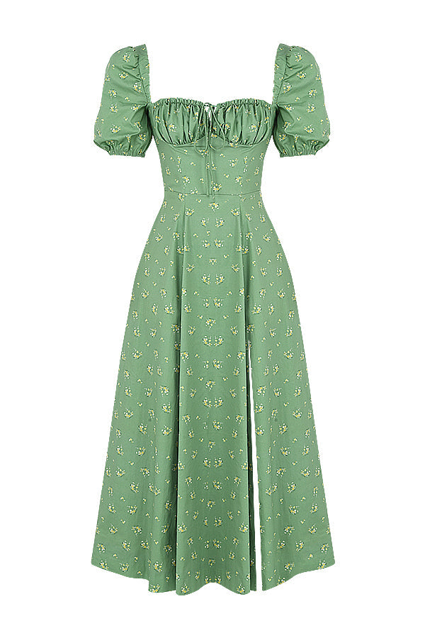 Aviana - Puff Sleeve Floral Dress