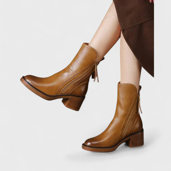 Garciel - Stylish Leather Ankle Boots