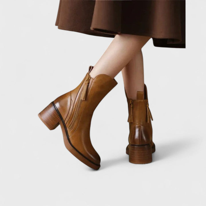 Garciel - Stylish Leather Ankle Boots