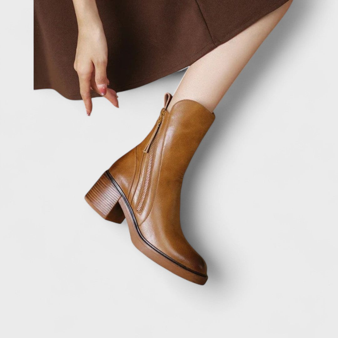 Garciel - Stylish Leather Ankle Boots