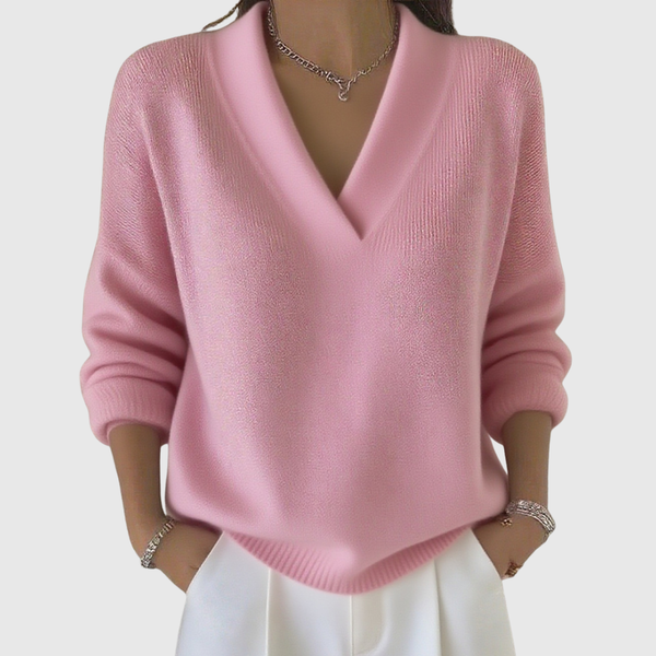 Faye | Relaxed Fit Soft V-Neck Sweater