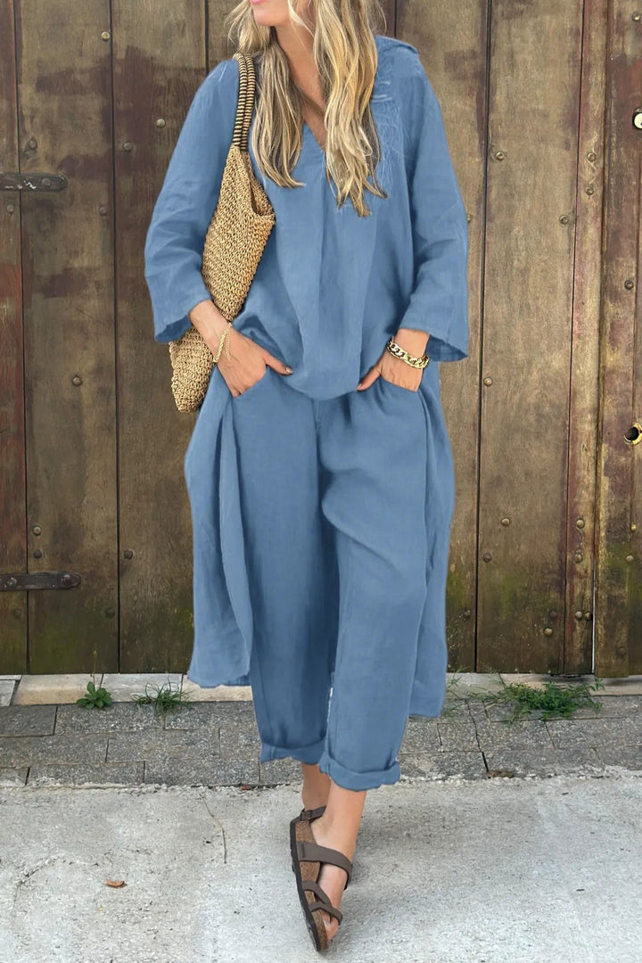 Vaelora - Elegant Draped Ensemble