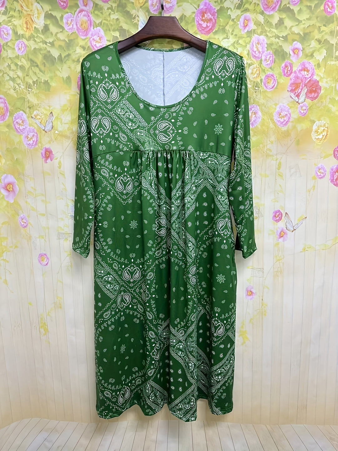ELOWEN | Long Sleeve Casual Midi Dress