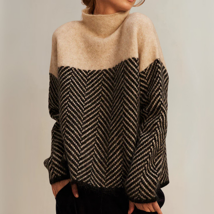 Norah | Cozy Cotton High-Neck Sweater