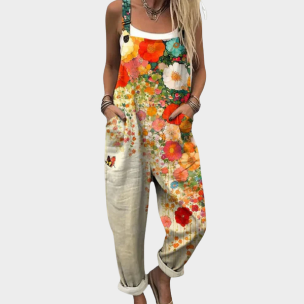 Cozy Printed Overalls