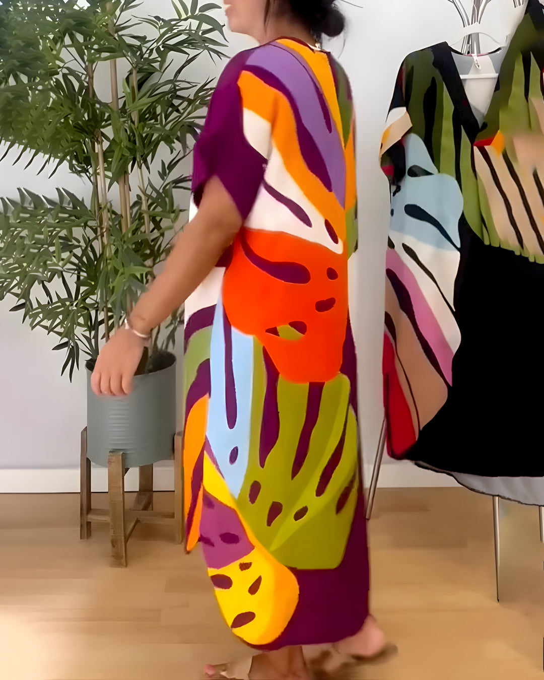 Rianna - Artistic Abstract Print Dress