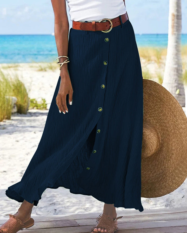 Syndy - Flowing Button-Down Skirt