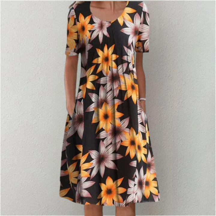 Hailey | Chic Floral Dress with Pockets for Effortless Elegance