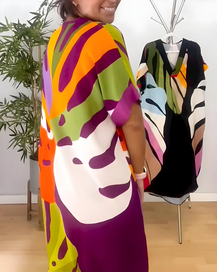 Rianna - Artistic Abstract Print Dress