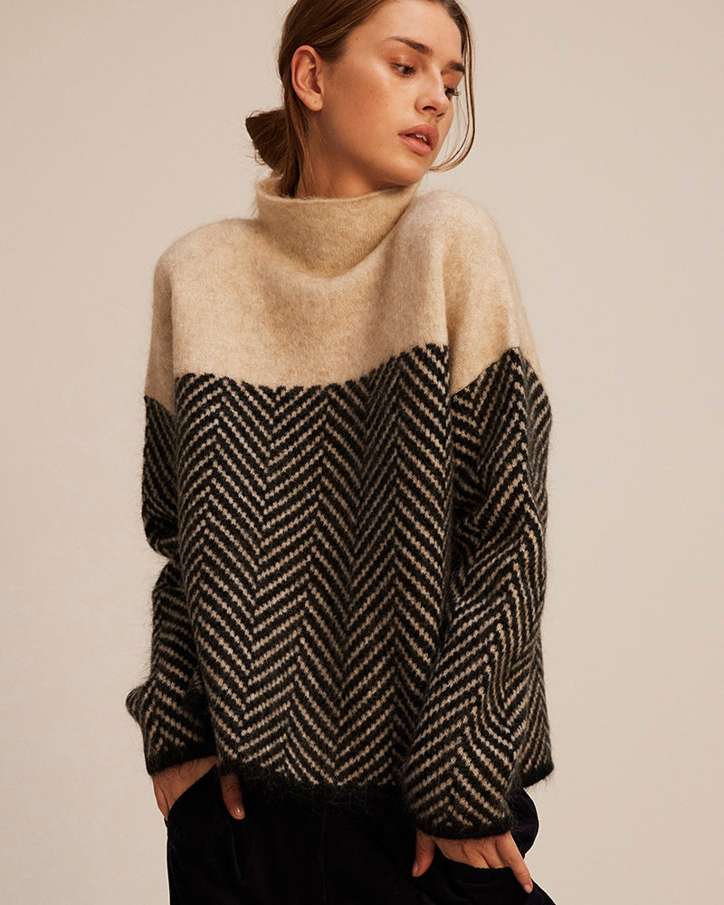 Norah | Cozy Cotton High-Neck Sweater