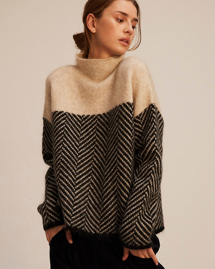 Norah | Cozy Cotton High-Neck Sweater