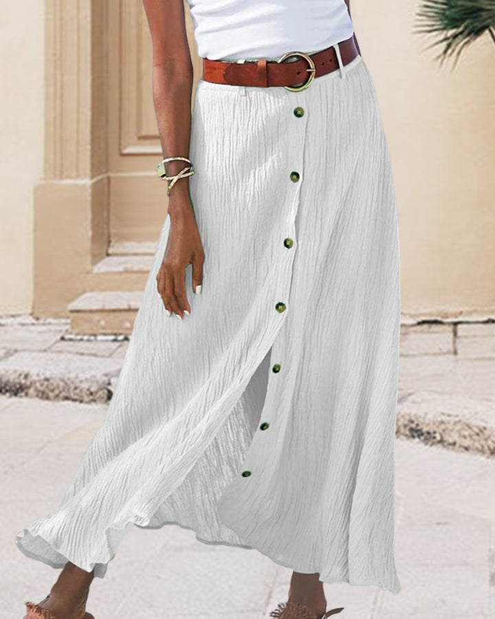 Syndy - Flowing Button-Down Skirt