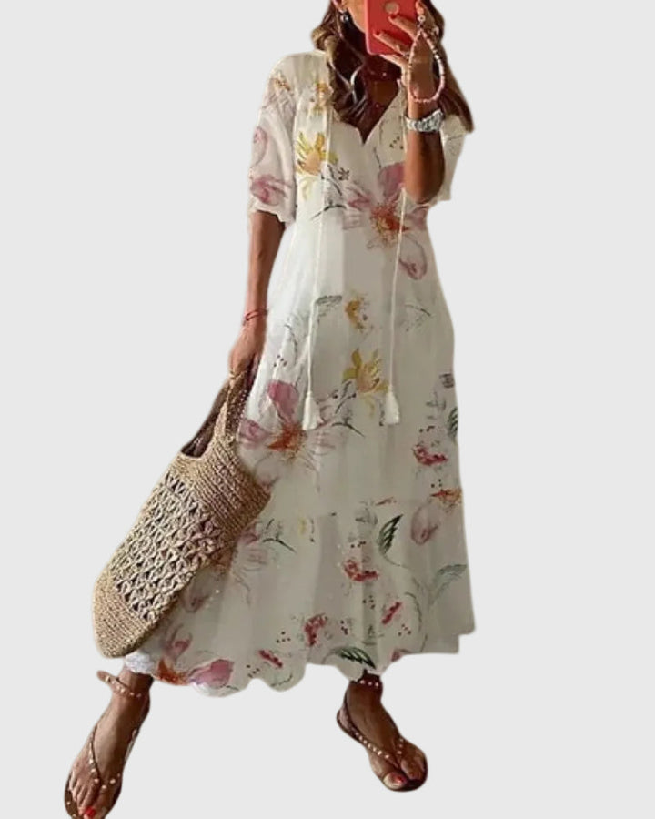 Amalia | Bohemian Vintage Maxi Dress for Summer