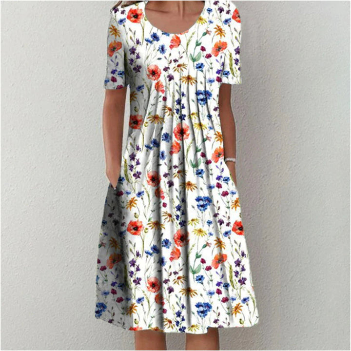 Hailey | Chic Floral Dress with Pockets for Effortless Elegance