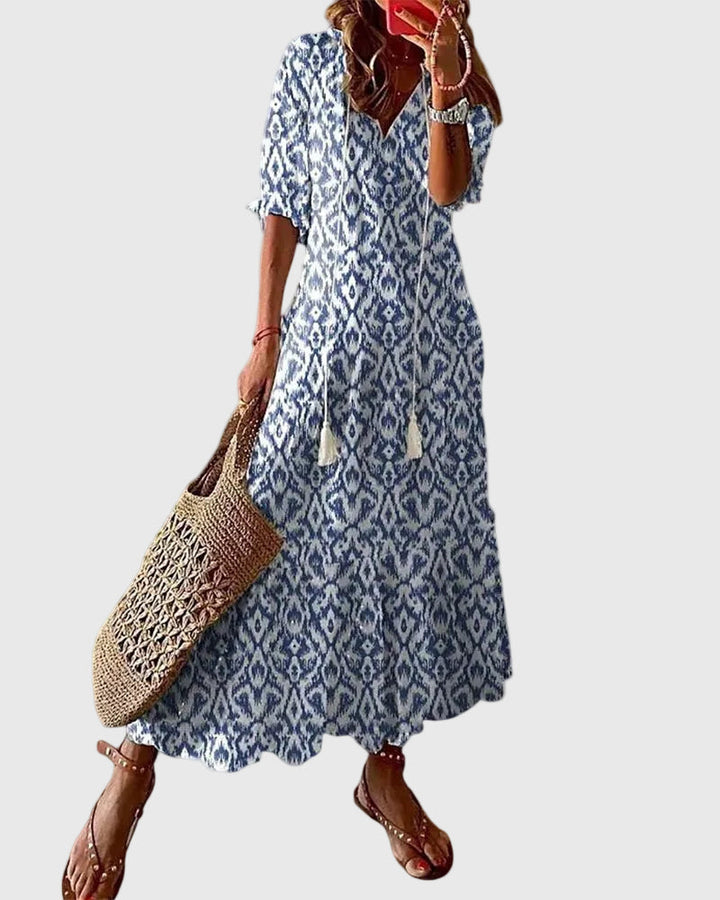 Amalia | Bohemian Vintage Maxi Dress for Summer