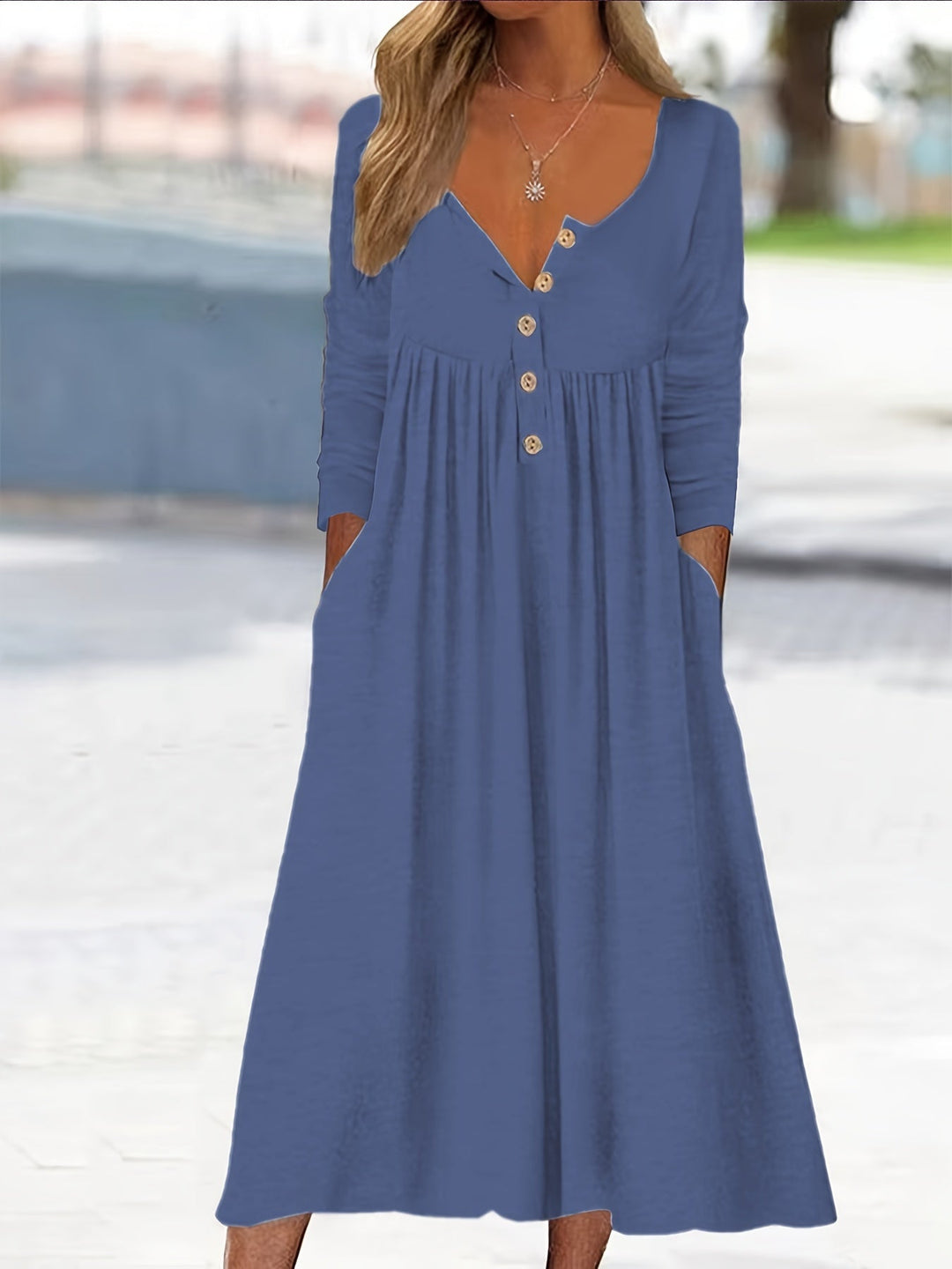 ZARA | Front Button Midi Dress