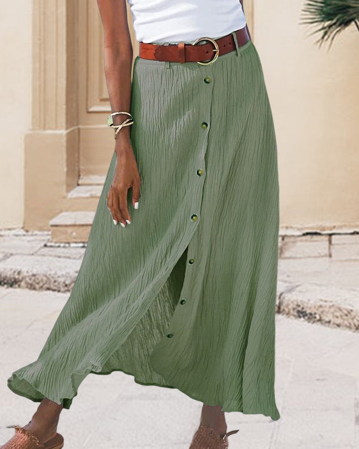 Syndy - Flowing Button-Down Skirt