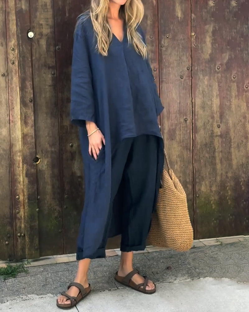 Vaelora - Elegant Draped Ensemble