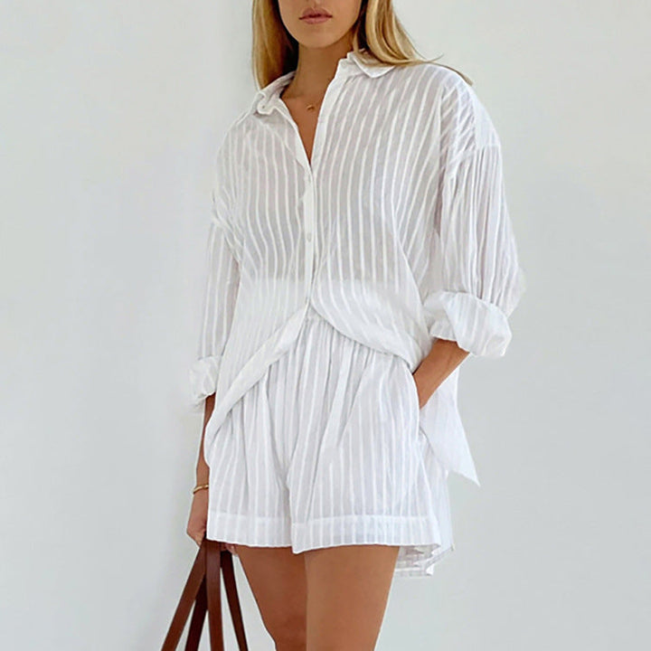 Viola - Button-Up Shirt and Lightweight Shorts Ensemble
