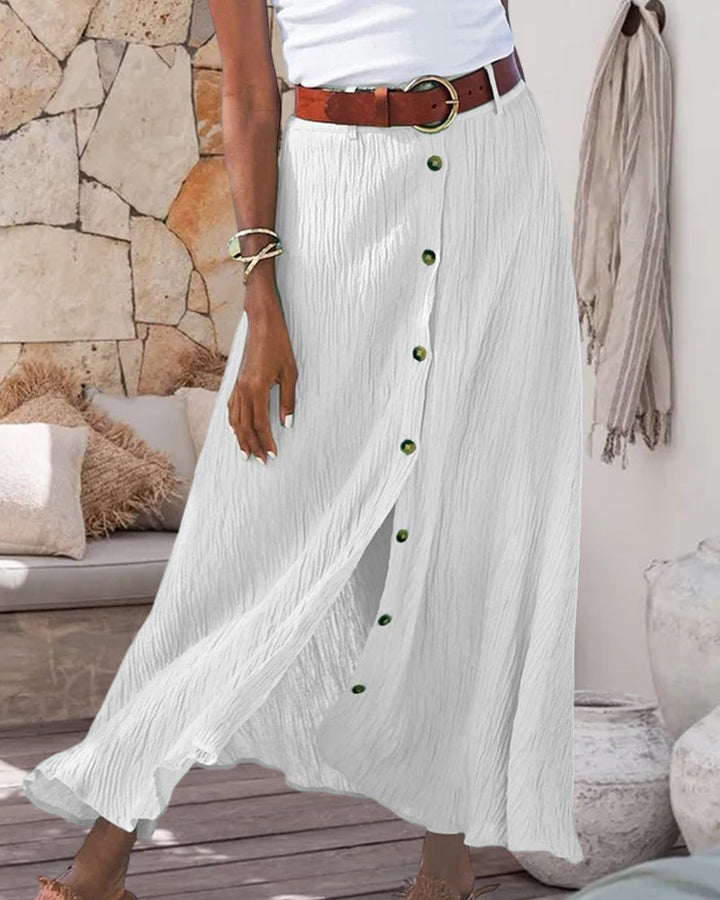 Syndy - Flowing Button-Down Skirt