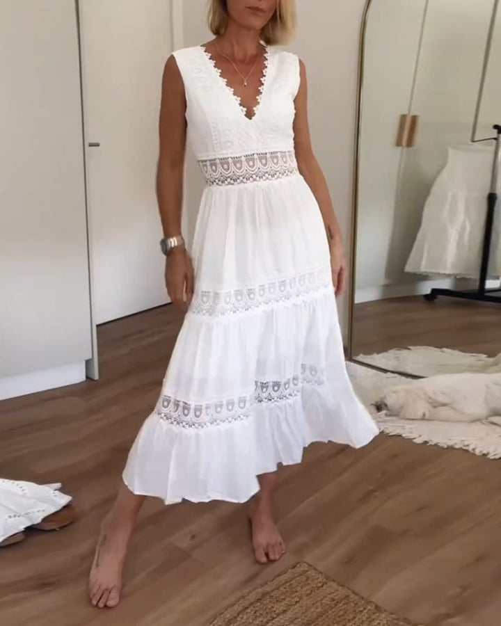 Circe - V-Neck Lace Cami Dress