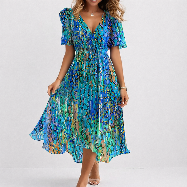 SAPHIR | Breezy Coastal Blue Midi Dress