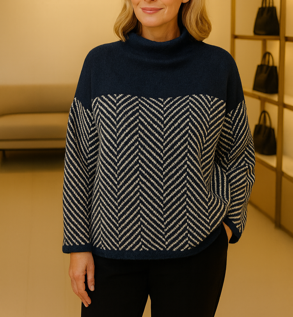 Norah | Cozy Cotton High-Neck Sweater