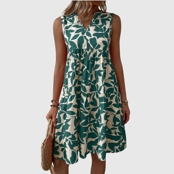 TASHA | FLUID MIDI DRESS WITH A FLARED SILHOUETTE