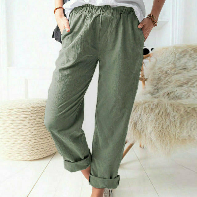 Neria - Comfortable Soft-Fit Trousers