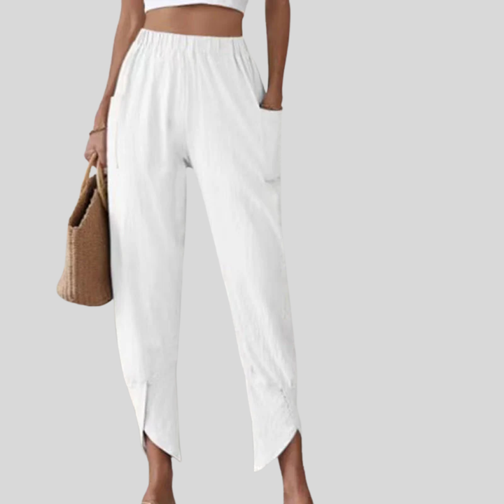 Essari - Trousers with Split Hem Design