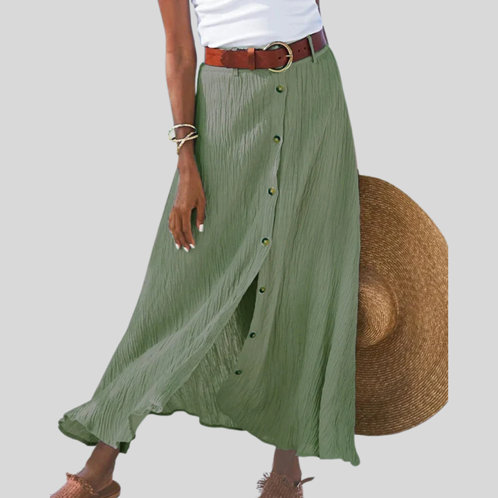 Syndy - Flowing Button-Down Skirt