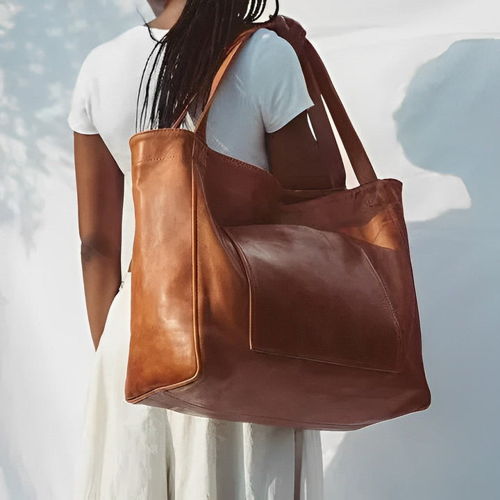 Karen™ | Classic Leather Everyday Tote