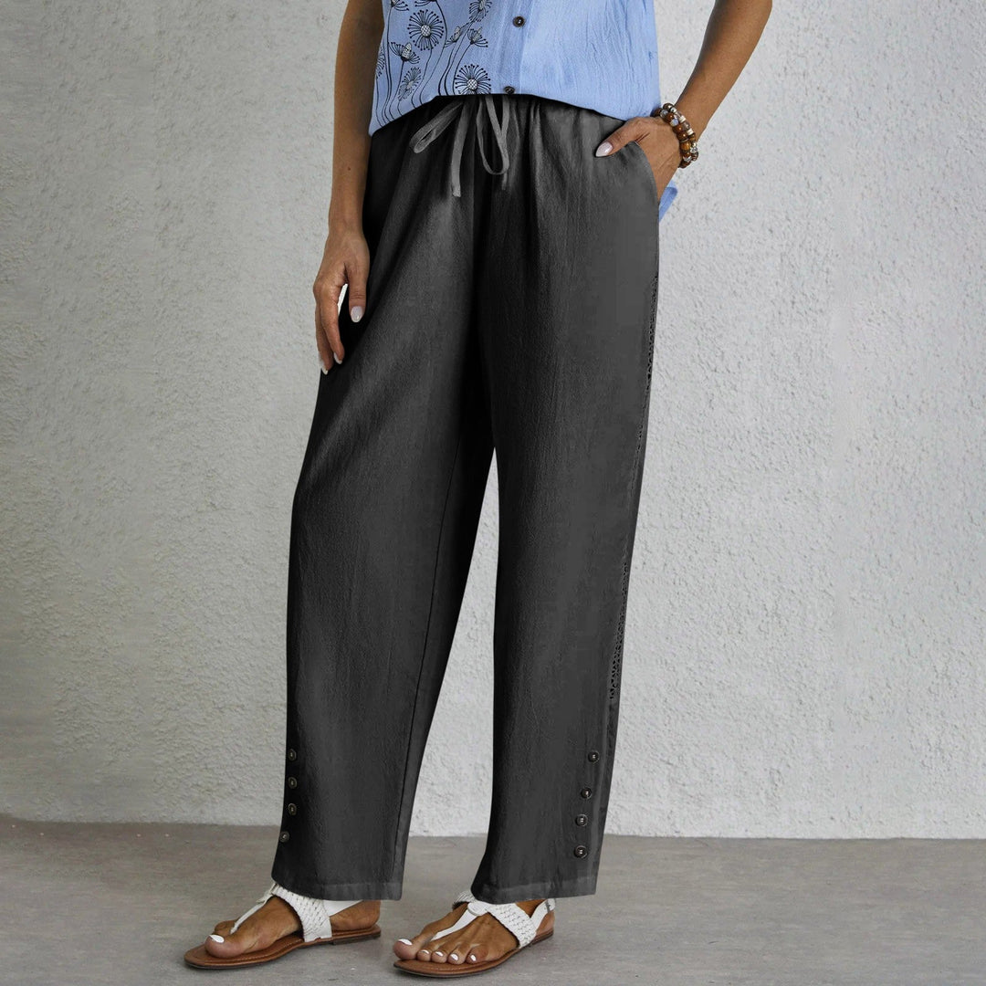 Shania - Easygoing Button-Up Trousers