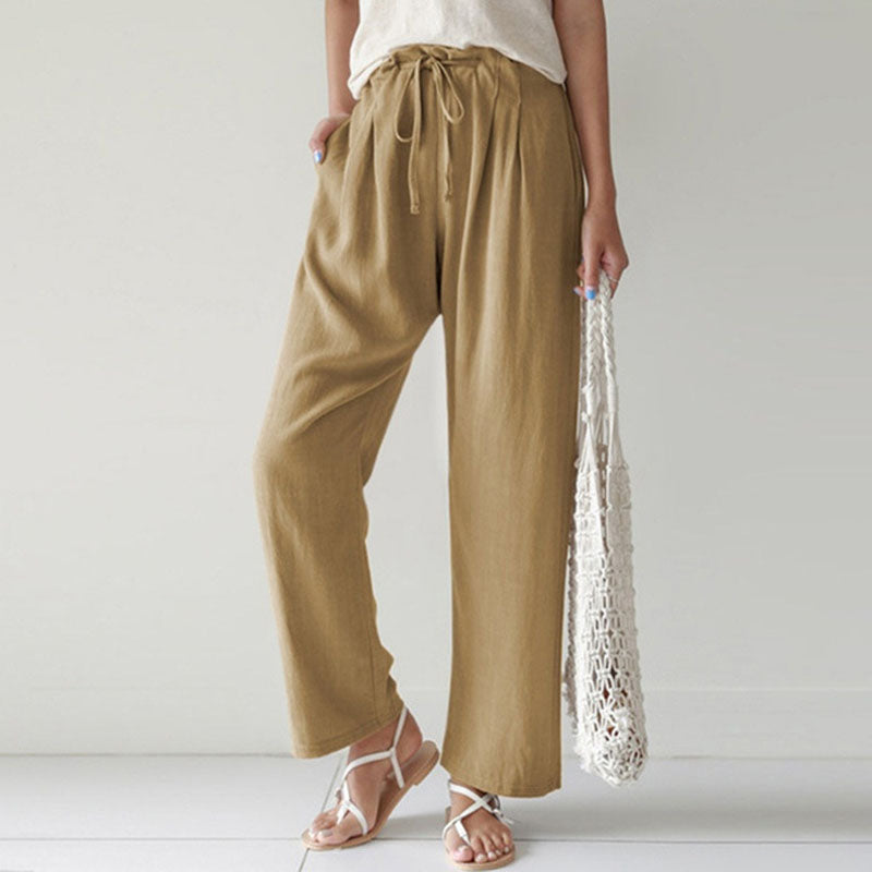 Vara - Comfortable Drawstring Trousers with Relaxed Fit
