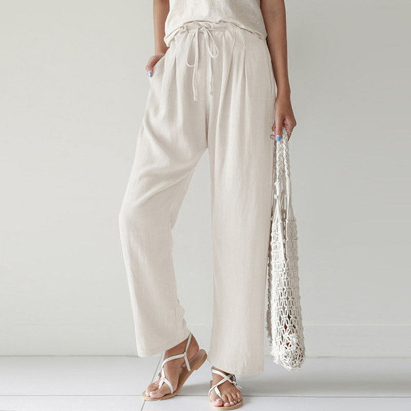 Vara - Comfortable Drawstring Trousers with Relaxed Fit