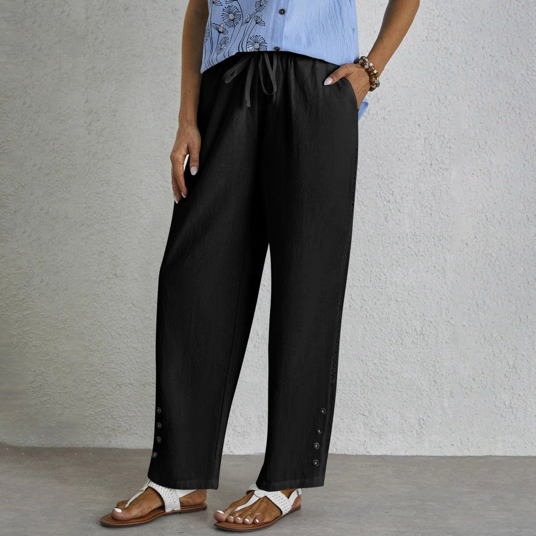 Shania - Easygoing Button-Up Trousers