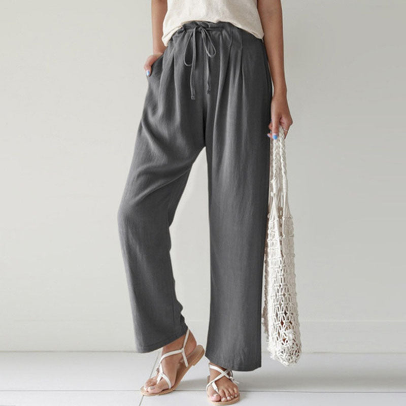 Vara - Comfortable Drawstring Trousers with Relaxed Fit