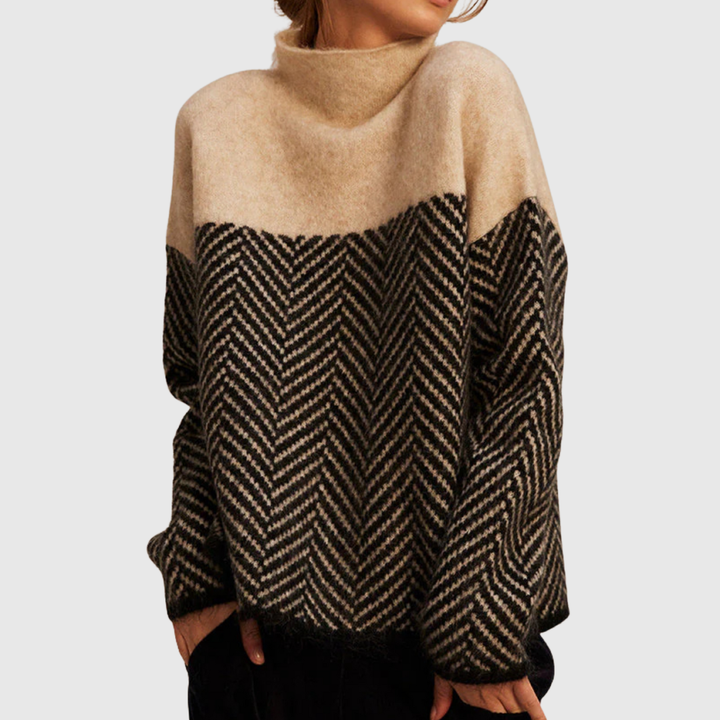 Norah | Cozy Cotton High-Neck Sweater