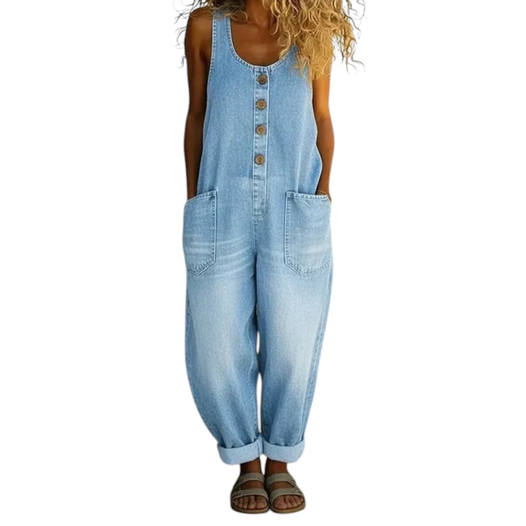 Retro-Inspired Relaxed Fit Dungarees