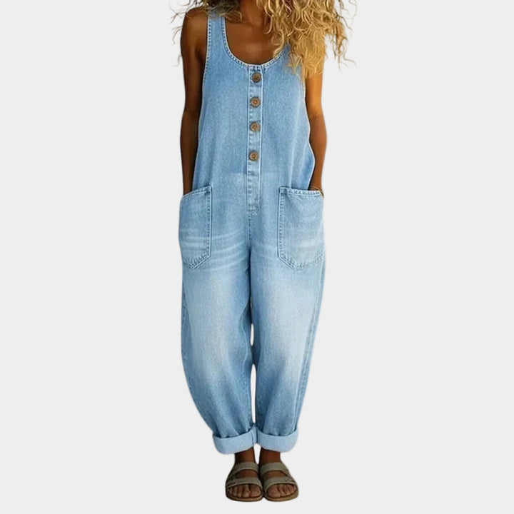 Retro-Inspired Relaxed Fit Dungarees