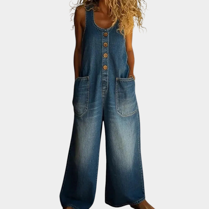 Retro-Inspired Relaxed Fit Dungarees