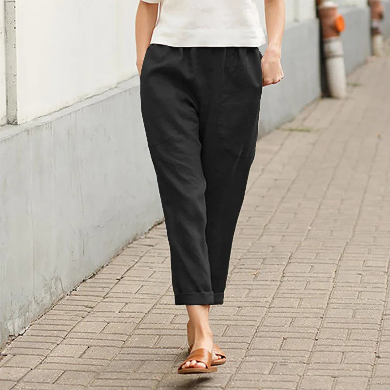 Kriza - Relaxed Fit Trousers with Pockets
