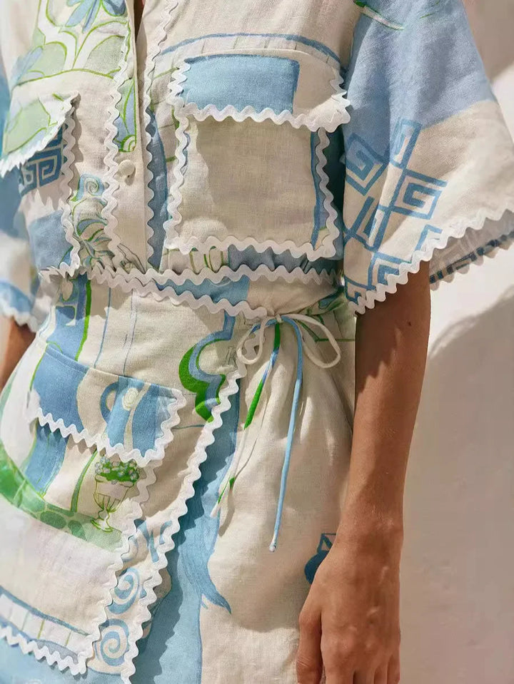 Solene - Stylish Patchwork Ensemble